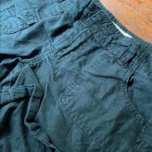 Black cargo shorts